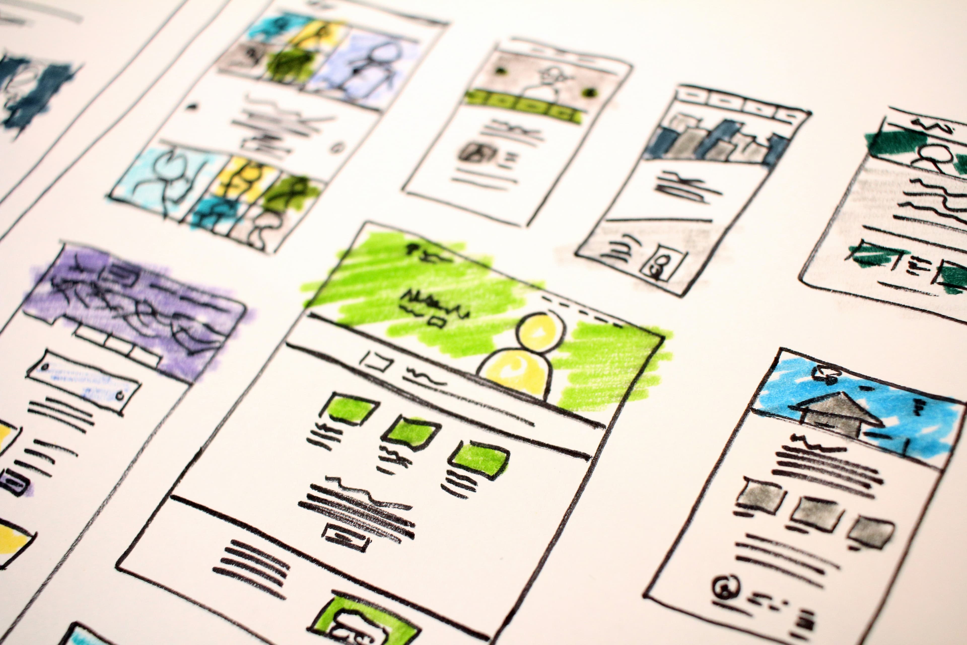 Illustration minimaliste représentant une stratégie de contenu digital